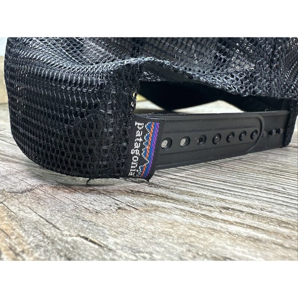 Patagonia Trucker Hat Cap Mens One Size Gray Black Mesh Back Adjustable Logo - Picture 2 of 7